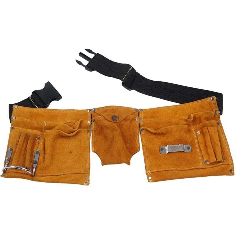 Image of Werkzeuggürtel, Werkzeugtasche aus Rindsleder, Gartenwerkzeugtasche