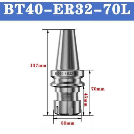 Werkzeughalter BT40-ER32-70L, Spannzangenfutter für CNC-Fräsmaschine, Werkzeughalter BT40 ER32