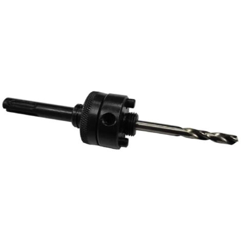 Werkzeughalter mit SDS+ Pilotbohrer für Durchmesser von 32 bis 210 mm.