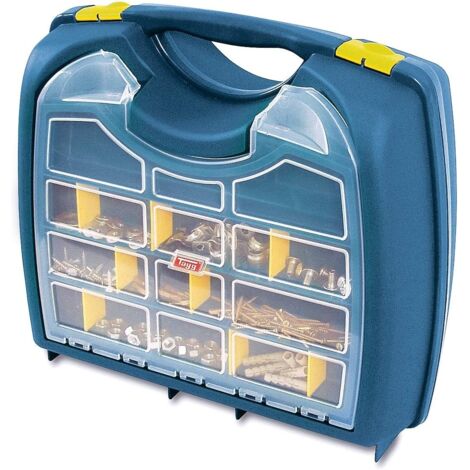 Werkzeugkasten, 20 herausnehmbare Trennwände, 401 x 352 x 156 mm, 22 L