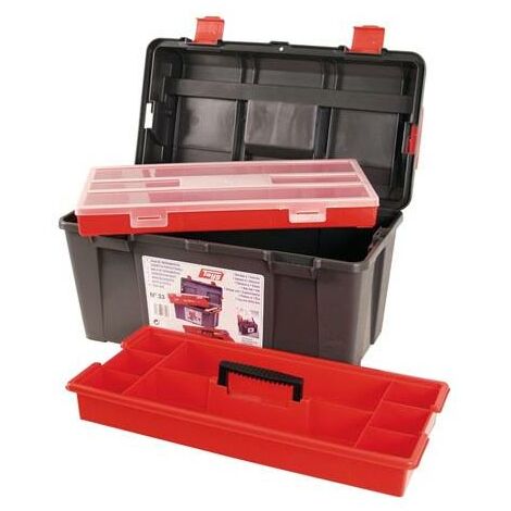 - Werkzeugkasten - 480 x 258 x 255 mm - mit Tragekasten und Sortimentskasten - 31,5 L