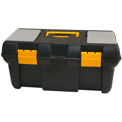 Werkzeugkasten aus Polypropylen mit Organizern, 450 x 238 x 210 mm.