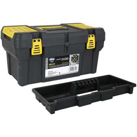 Werkzeugkasten Dem Brico L Schwarz Gelb (49 x 26,5 x 25,5 cm)