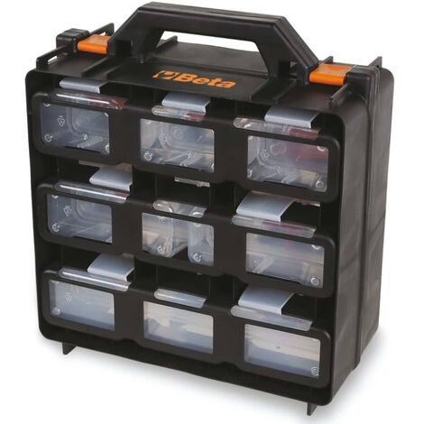 Werkzeugkasten mit 12 herausnehmbaren Schalen 2080/V12 Beta Tools - Schwarz