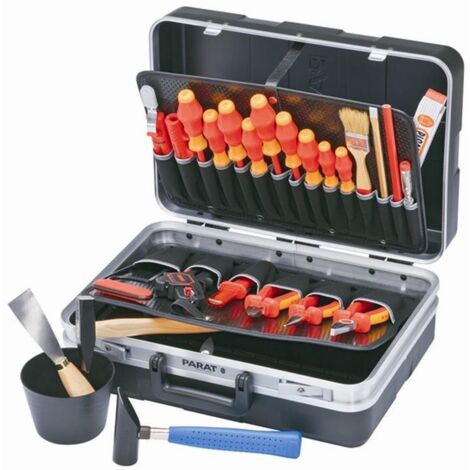 Werkzeugkoffer Elektro, 25teilig, 4Zangen, 1Hammer, 1xKabSchneid, 2xPH, 2xPZ, 5xSchlitz, Schraubendreher, 1xKabelschneider, 00 21 21 S