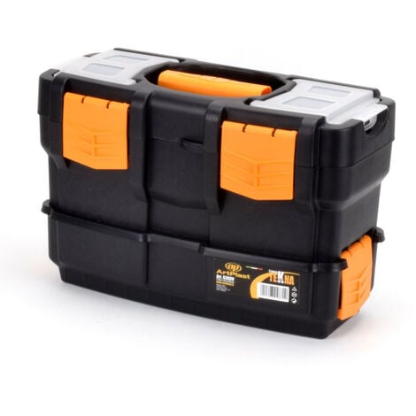 Werkzeugkoffer leer doppelt stapelbar Werkzeug Angel Box Kiste Kasten Toolbox 35