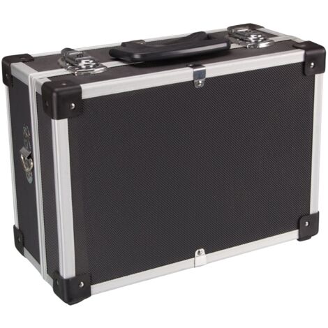 Werkzeugkoffer Werkzeugkiste Werkzeugkasten Aluminum Case 32x23x15,5cm schwarz