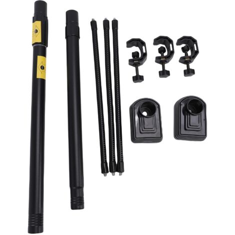 Werkzeuglos abnehmbares Partytor für Türen von 80 bis 102 cm Breite  Flexible, mattschwarze Stahlhalterung  Zum Aufhängen von Girlanden und Kränzen bis 9 kg  Wiederverwendbar mit 2 ausziehbaren Armen