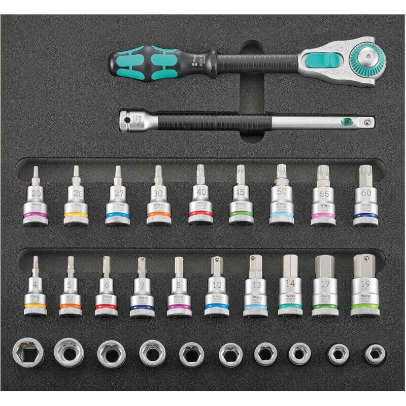 FP - Module outil pour servante 1/3 Clé à douille 1/2 Zyklop et fonction maintien Wera