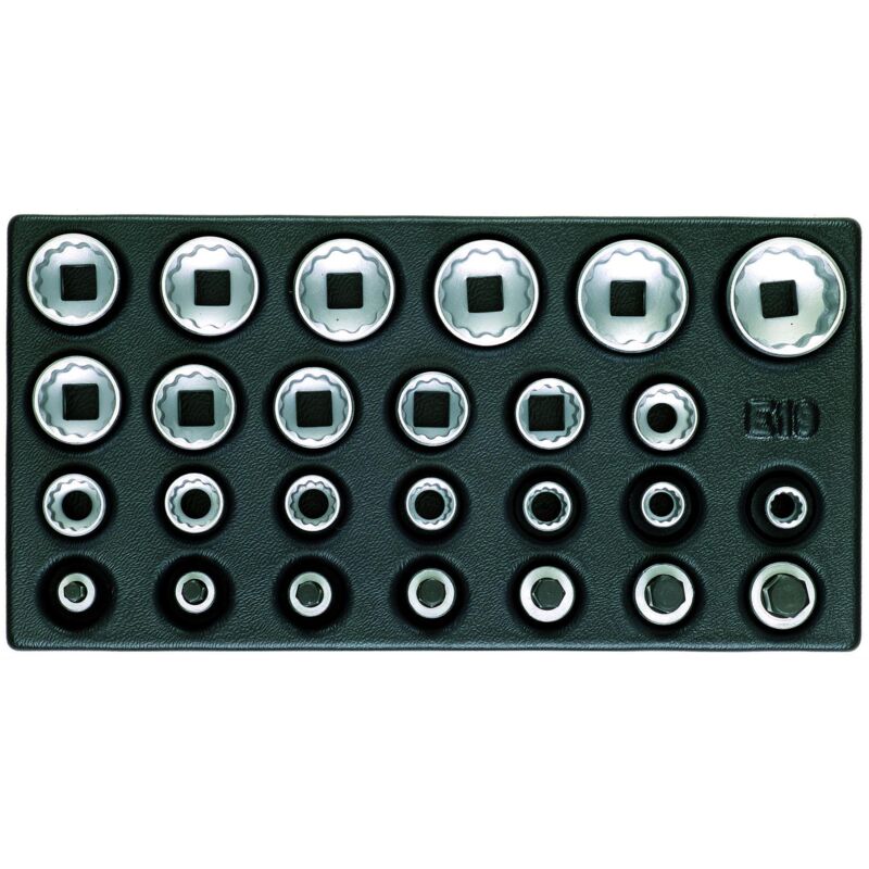 Image of 1500 es-d 19 Satz Steckschlüsseleinsätze 1/2', UD-Profil, in 1/3 ES-Modul