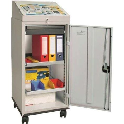 Werkzeugschrankset m.Pultaufsatz H1310xB500xT500mm lichtgrau/lichtgrau