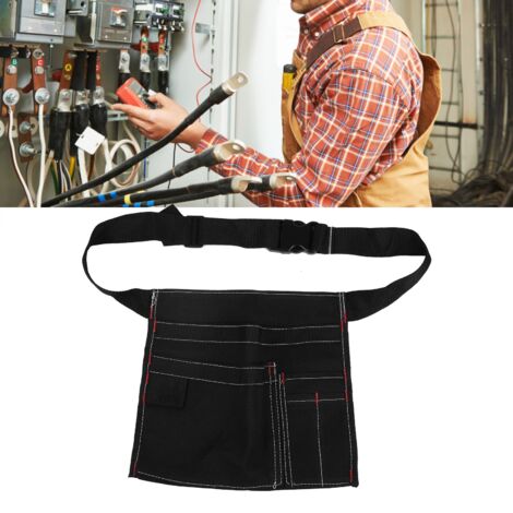 Werkzeugtasche aus Canvas mit Sicherheitsclip und Werkzeughalter für Elektriker und Schreiner (Multifunktionstasche, 136 g)