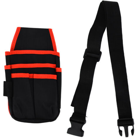 Werkzeugtasche mit Gürtel für Elektriker – Robuste Organizer-Tasche mit rotem Rand
