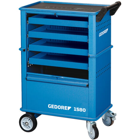 Werkzeugwagen 1580 B625xT400xH930mm 300 kg 4 Schubladen 1 Stahlblech