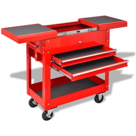 Werkzeugwagen Rot 70,5 x 37 x 71 cm Stahl