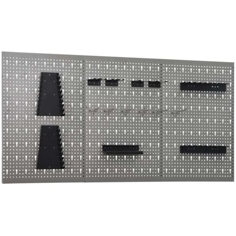Werkzeugwand 3 Stk. 40×58 cm Stahl