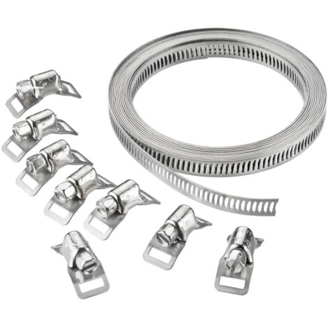 WERKZEYT Schlauchschellen Endlosband Edelstahl rostfrei, Breite  8 mm, Länge  3 m Rohrschellen