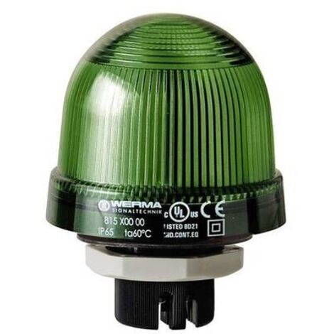 Werma Signaltechnik Segnalatore luminoso 815.200.00 815.200.00 Verde Luce flash 12 V/AC, 12 V/DC, 24 V/AC, 24 V/DC, 48