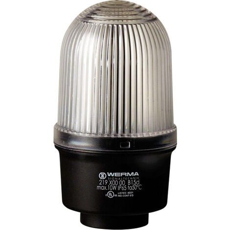 Werma Signaltechnik Signalleuchte 219.400.00 219.400.00 Weiß Dauerlicht 12 V/AC, 12 V/DC, 24 V/AC,