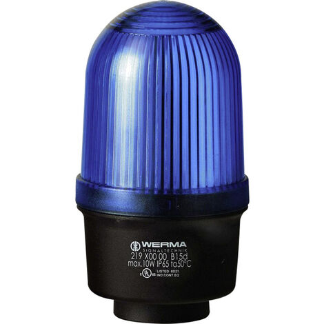 Werma Signaltechnik Signalleuchte  219.500.00 219.500.00  Blau Dauerlicht 12 V/AC, 12 V/DC, 24 V/AC,