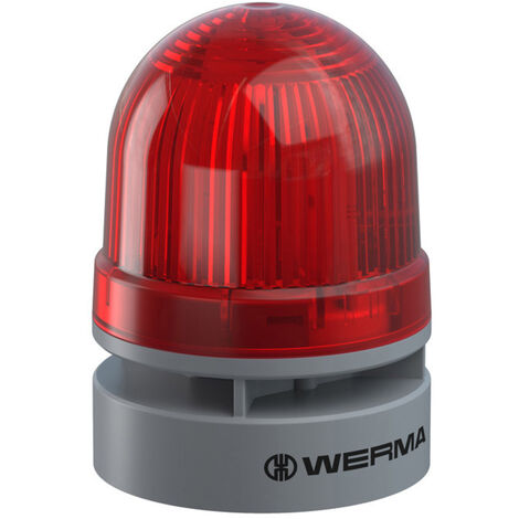 Werma Signaltechnik Signalleuchte  Mini TwinLIGHT Combi  24VAC/DC RD 460.110.75  Rot  24 V/DC 95 dB