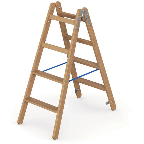 Werner Holz Stufenstehleiter zweiseitig begehbar 2x4 Stufen