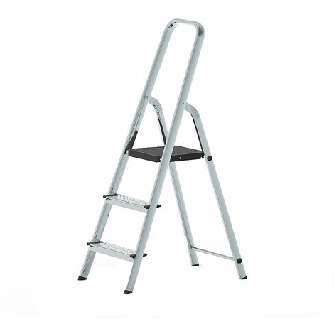 Werner High Handrail 3 Tread Aluminium Stepladder