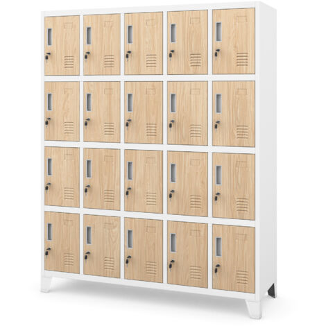 Wertfachschrank ROBERT, 1360 x 1720 x 450 mm, Eco Design: Weiß/Sonoma Eiche