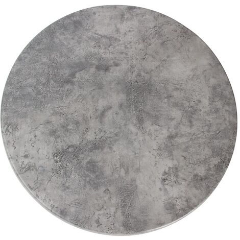 Werzalit Pre-drilled Round Table Top Concrete 700mm - GR582