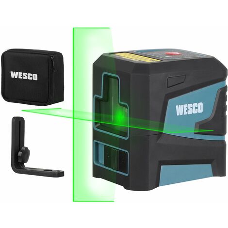WESCO Laser croix verte à nivellement automatique, orientable à 360°, protection IP54 contre la poussière et l'eau WS8915K