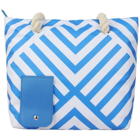 Wessleco – sac à vin fourre-tout avec distributeur caché, porte-vin de plage Portable, grand sac isotherme à vin avec vessie cachée,Blue