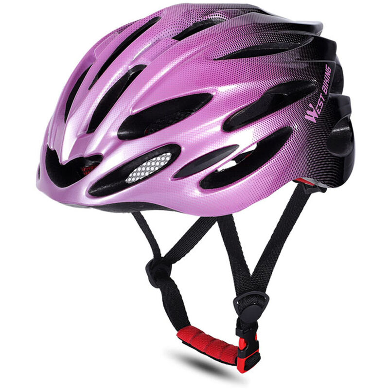 

Cascos de bicicleta MTB Carretera Cascos de bicicleta Gorra de seguridad Protecciones de ciclismo Cascos, morado y negro - West Biking