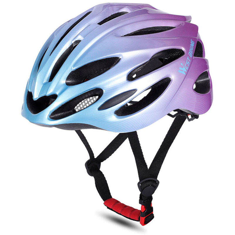 

Cascos de bicicleta MTB Carretera Cascos de bicicleta Gorra de seguridad Protecciones de ciclismo Cascos, morado y azul - West Biking