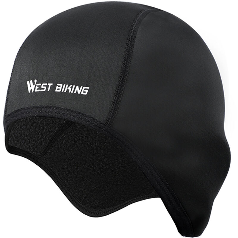 

Gorra de ciclismo de invierno a prueba de viento Polar termico Correr Esqu¨ª Motocycle Head Hat Headwear Bandana Bike Warm Caps,Negro - West Biking