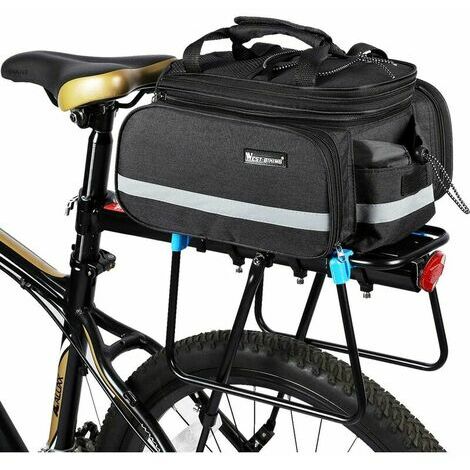 West Biking Sacoche de vélo imperméable multifonction 10–25 L Grande capacité Compatible avec nylon résistant et durable, porte-bagages avec housse imperméable