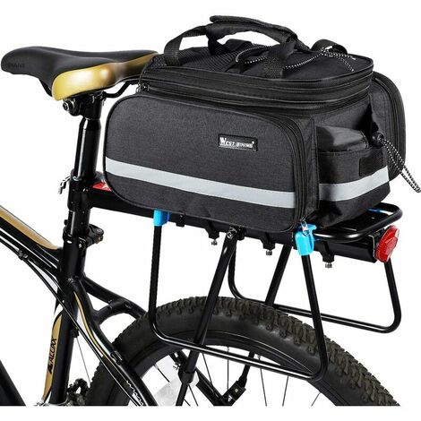 West Biking Sacoche de vélo imperméable multifonction 10–25 L Grande capacité Compatible avec nylon résistant et durable, porte-bagages avec housse imperméable