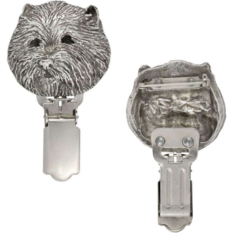 West Highland White Terrier, Westie - broche avec clip, porte-numéro de départ, cadeau pour exposition canine par Art-Dog