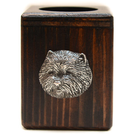 West Highland White Terrier, Westie - candelabro de madera con un perro, un recuerdo único después de la pérdida de un perro, hecho a mano por Art-Dog