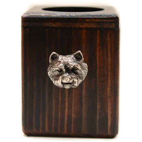 West Highland White Terrier, Westie I - candelabro in legno con un cane, un ricordo unico dopo la perdita di un cane, realizzato a mano da Art-Dog