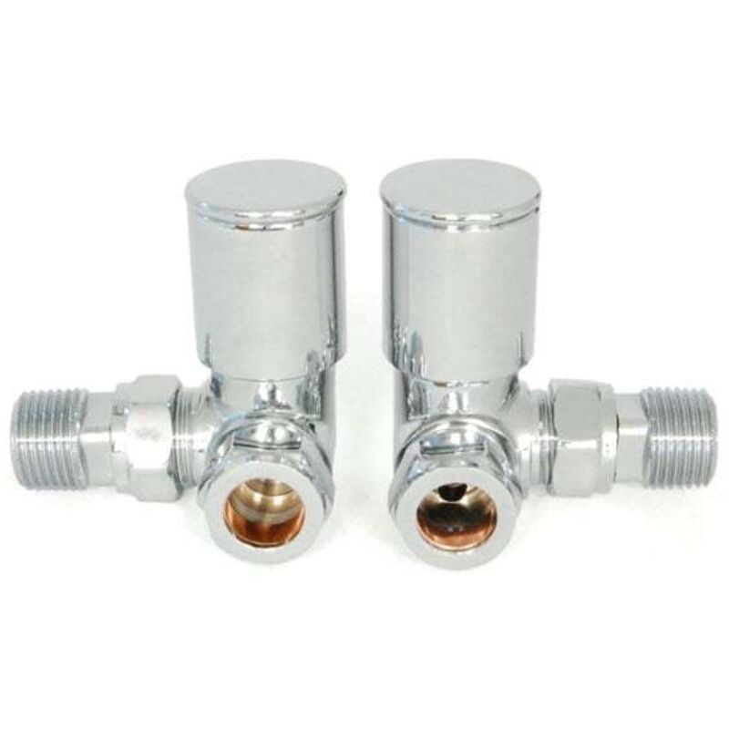 Image of Milan Corner Radiator Valves Pair Chrome&hellip;