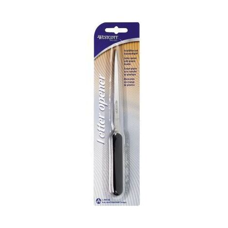 WESTCOTT Brieföffner Westcott 190mm Stahl rostfrei schwarz Westcott 190mm Stahl rostfrei schwarz