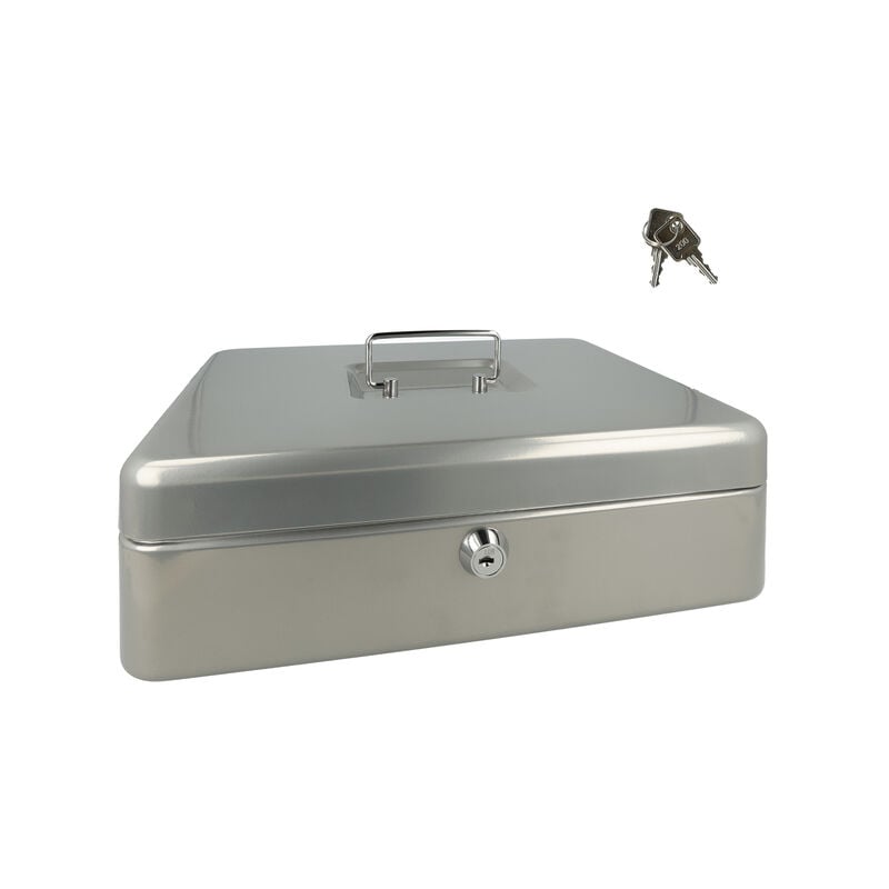 Westcott - Coffret à monnaie AC-E51002-ZI 301x242x91mm Gris argenté, insert en plastique avec 5 compartiments