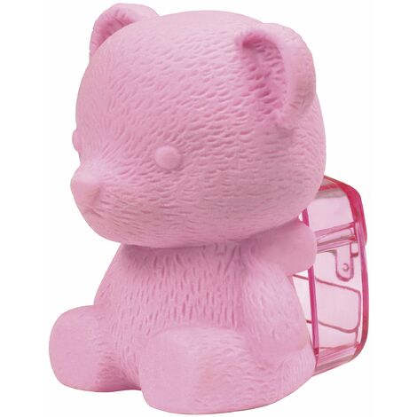 Westcott e-66063 00 orso 3D con un foro temperamatite – rosa