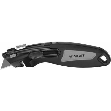 WESTCOTT E-84032 00 S PORTABURRO CURIT CON LAME DI RICAMBIO, CARICATORE LAME E TAGLIACORDA, IMPUGNATURA SOFTGRIP NERA