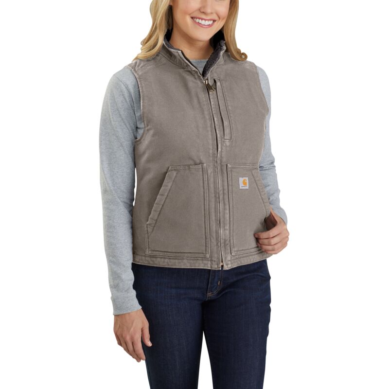 Carhartt - Sherpa Lined Mock Ärmellose Weste Taupe T.s - 104224-032-s