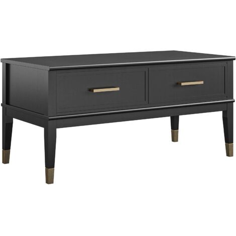 Westerleigh-Table basse avec plateau relevable en MDF noir
