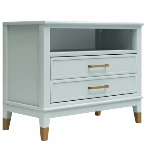 Westerleigh-Table de chevet avec 1 tiroir en MDF vert
