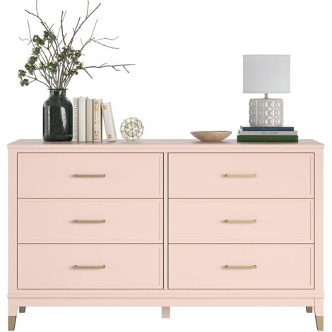 WesterleighCommode avec 6 tiroirs en effet bois rose
