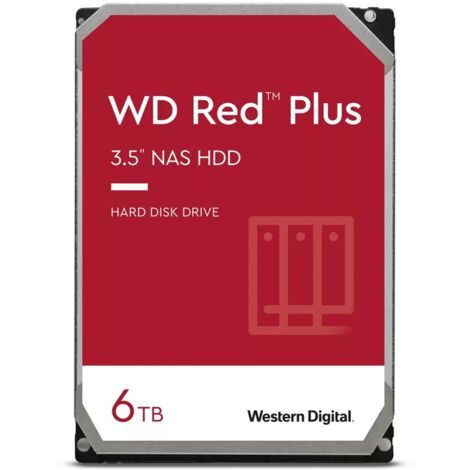 WESTERN DIGITAL Red Plus (3,5'', 6TB, 256MB, 5400 U/min, SATA 6 Gb/s)