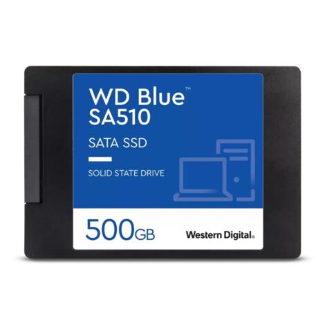 WESTERN DIGITAL SATA-SSD WD Blue SA510, 500 Go, 7 mm, interne, 6,35 cm (2,5")